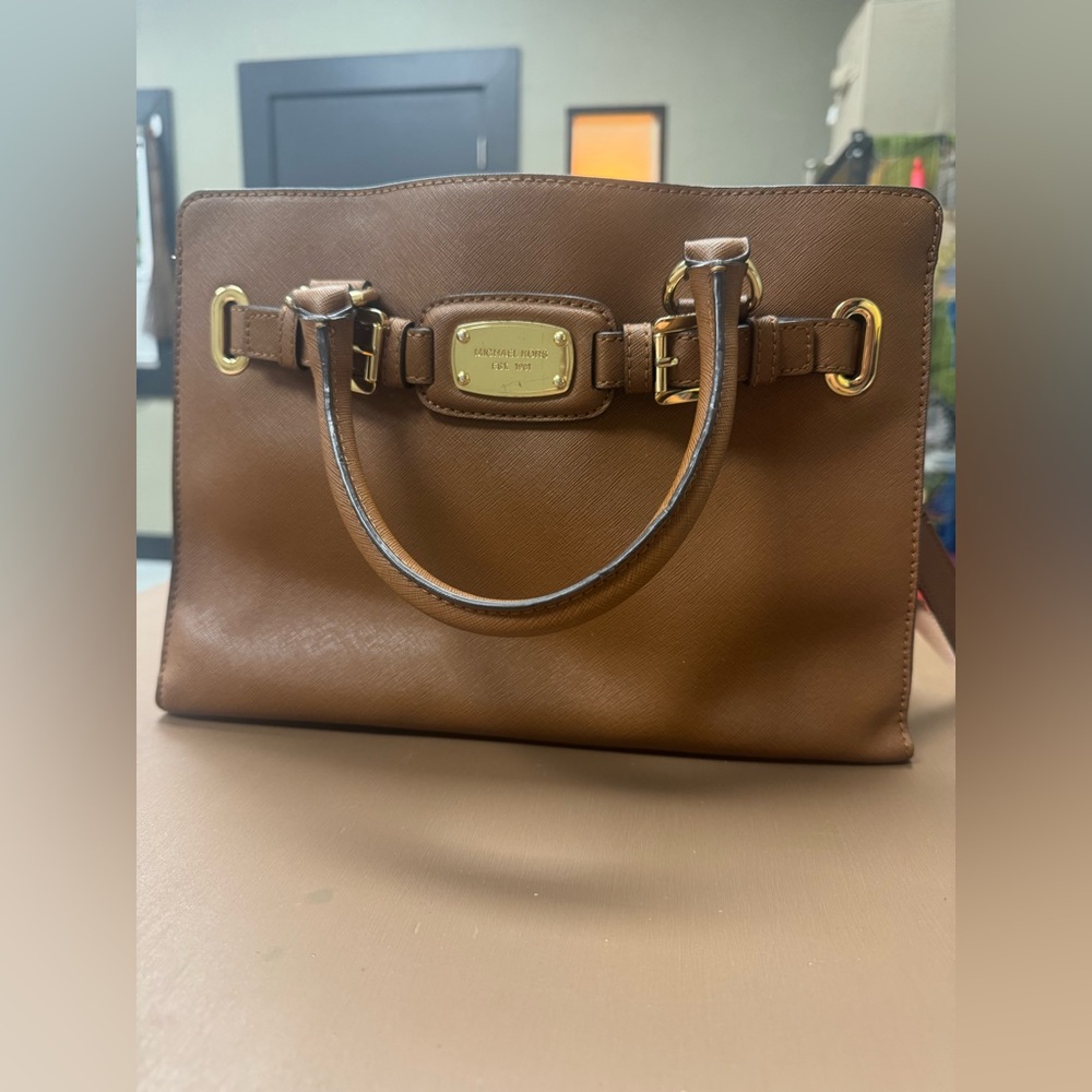 Michael Kors Hamilton Bag with Gold Accents